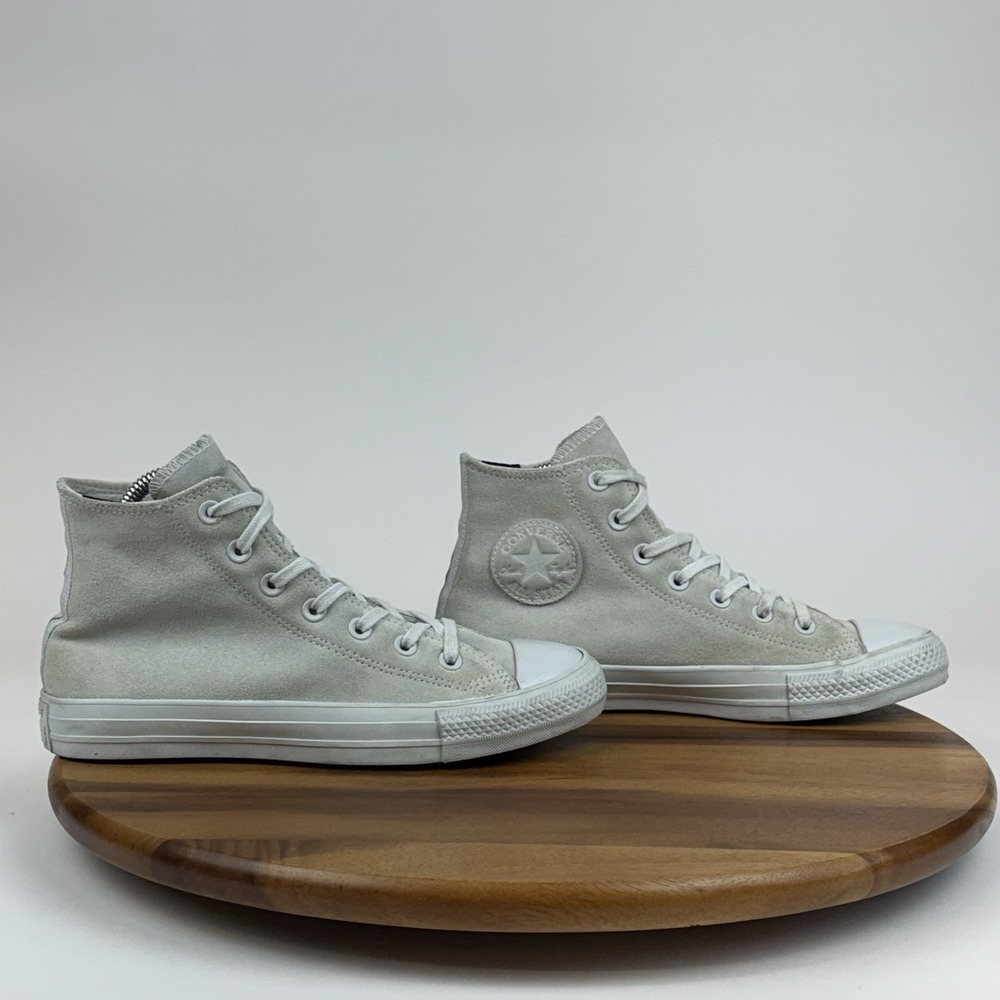 Womens Converse All‎ Star Chuck Gray Suede Hi Top Casual Sneakers Shoes Size 8 M